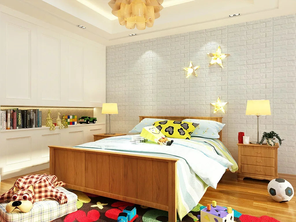 10Pcs 3D Self-Adhesive Wall Stickers Living Room Home Luxury Wall Decor Peel and Stick DIY Modern Wallpaper Bathroom Waterproof
