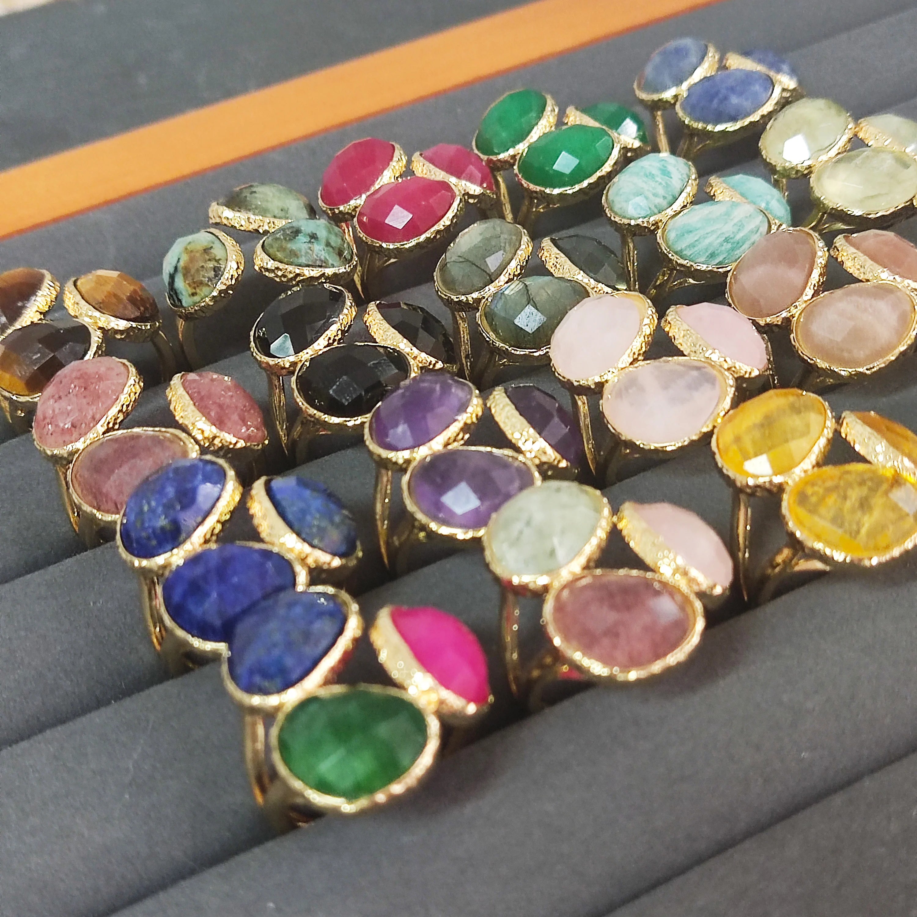 Natural Stone Rings - Healing Crystal Jewelry Gifts