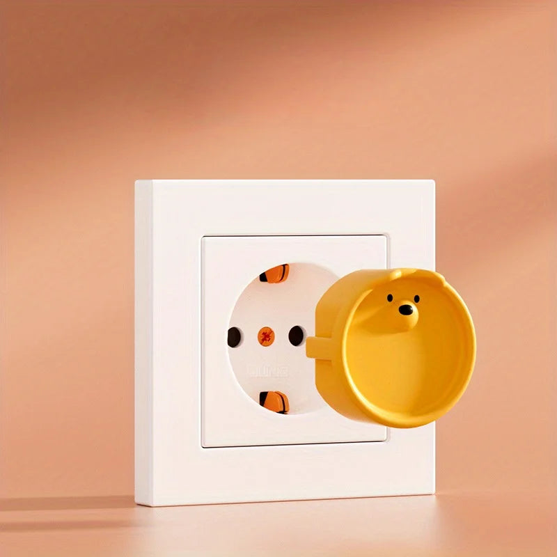 European Standard Socket Protective Cover Silicone 2-hole 2-phase Power Socket Plug European-style Anti-electric Shock Dust