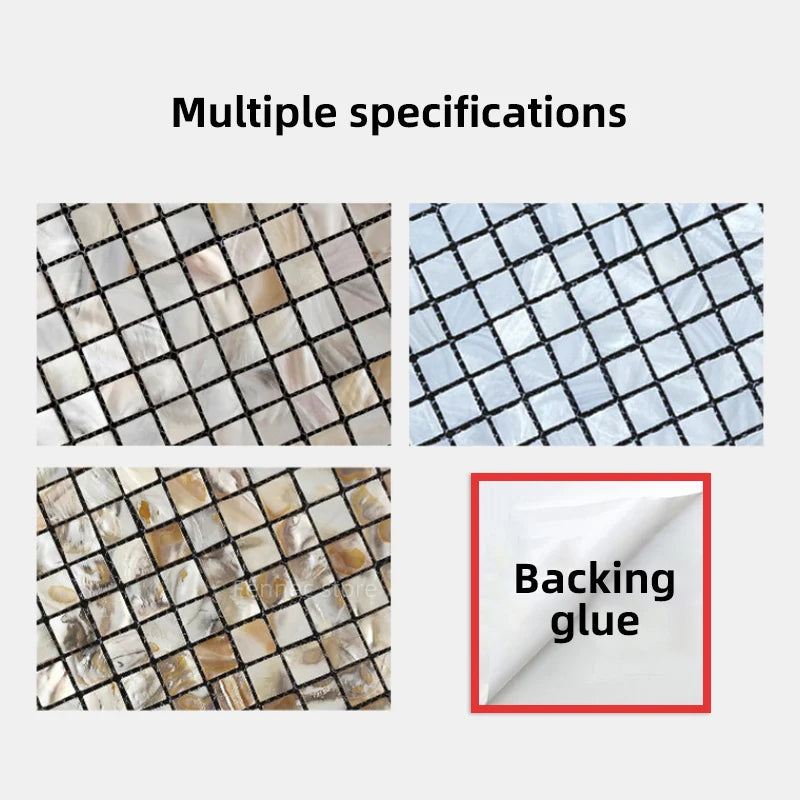 Natural Seashell Mosaic Tiles 30cm - Wall Decoration