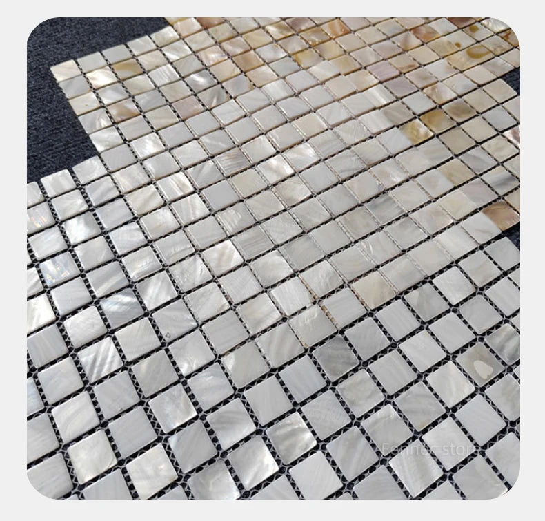 Natural Seashell Mosaic Tiles 30cm - Wall Decoration