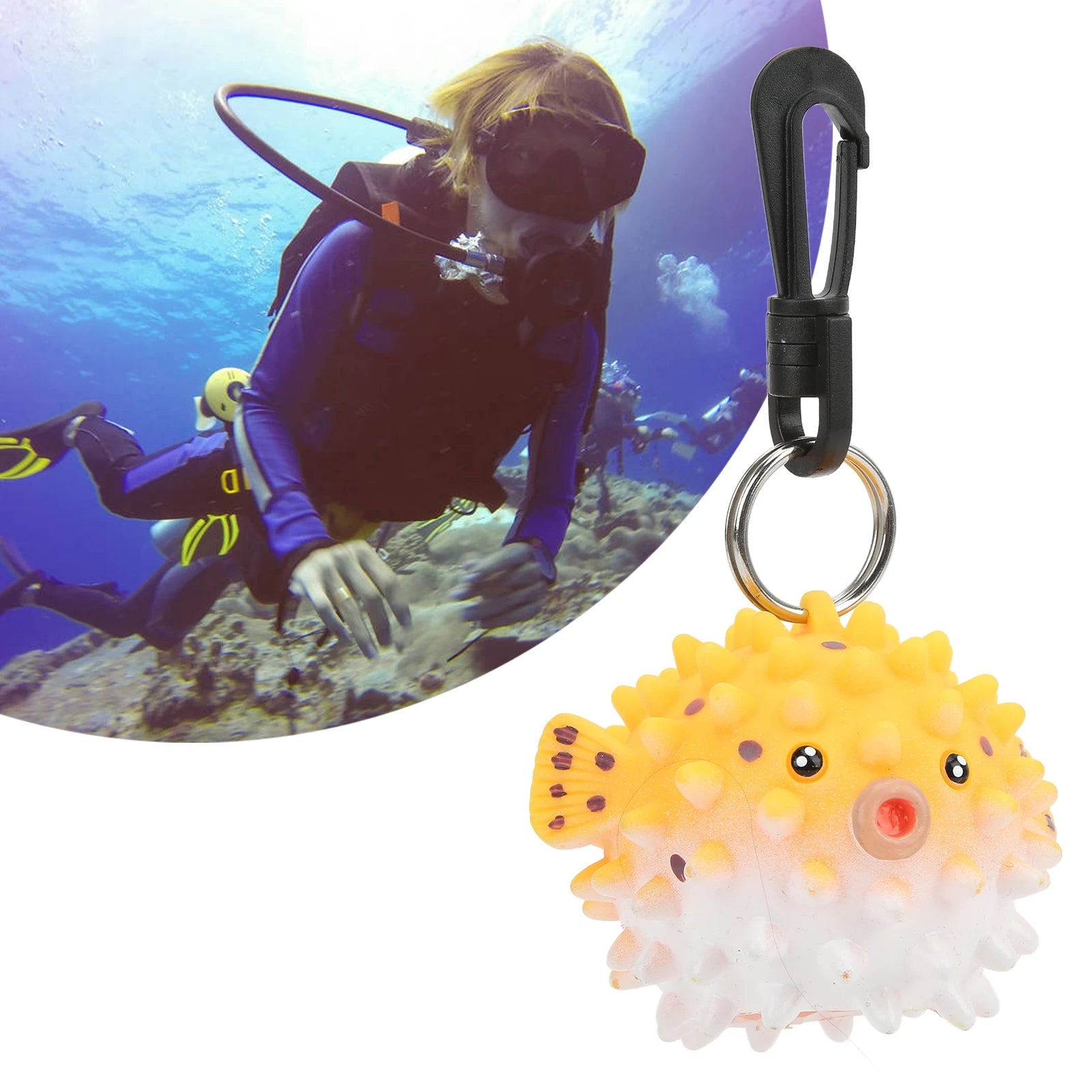 Cartoon Fish Scuba Dive Mouthpiece Dustproof Cover Second Stage Regulator Holder With Clip