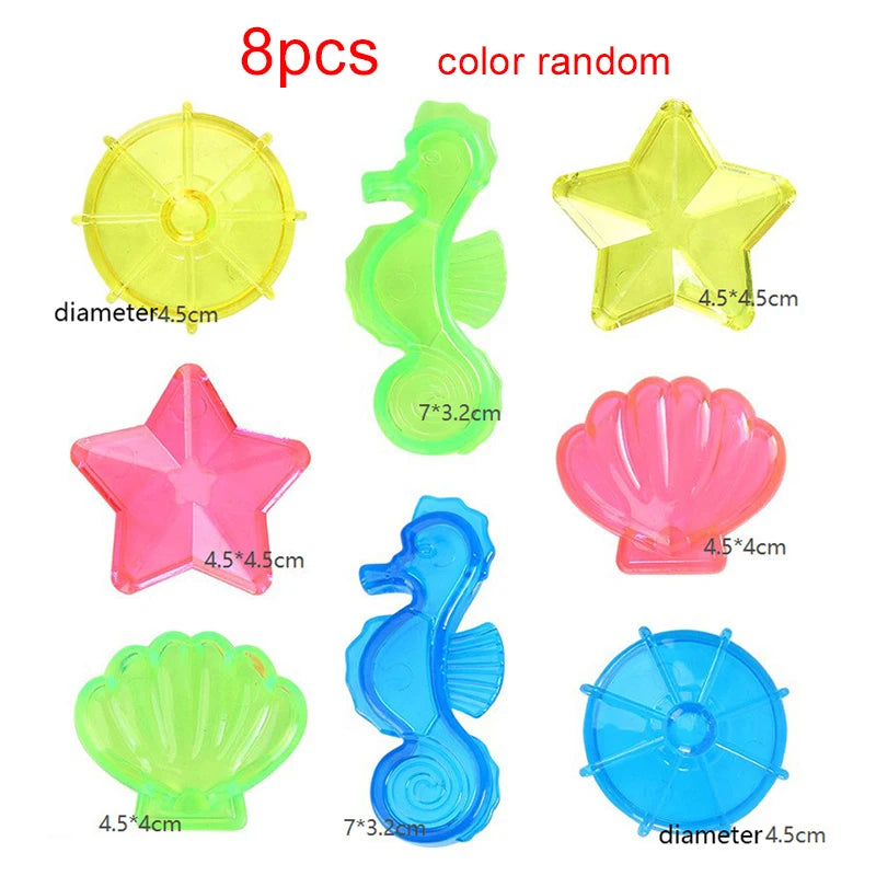 Simulated Goldfish/Gemstone Plastic Summer Pool Decoration Fishing Accessory Diving Prop Entertainment Water Play Equipment TMZ