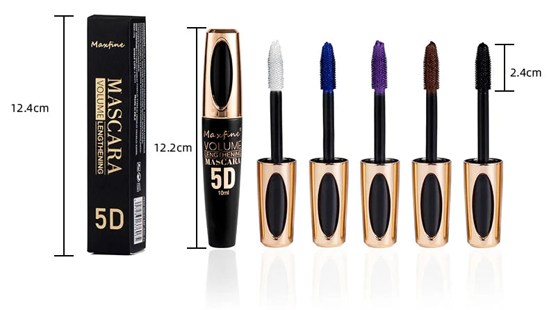 5D Silk Mascara Super Black Long, Waterproof, No Clumping