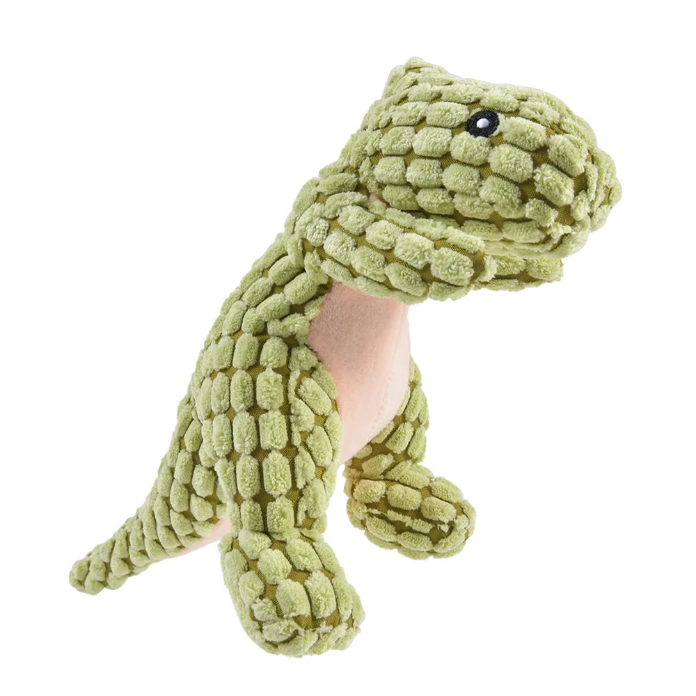 Interactive Stuffed Dinosaur Toy for Dogs and Cats