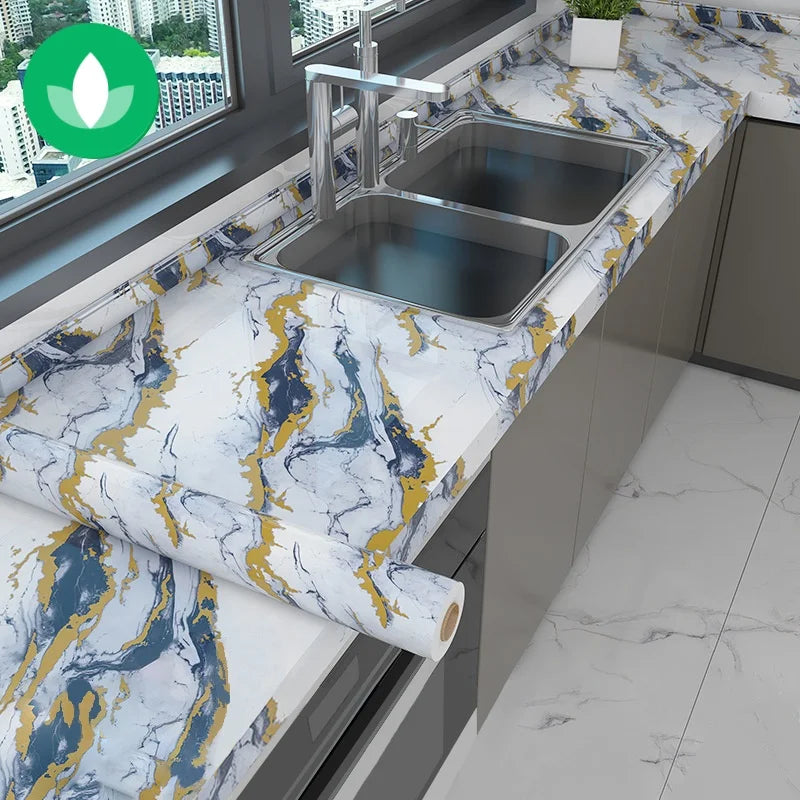 Waterproof Stone Wallpaper for Kitchen Cabinets and Interiors