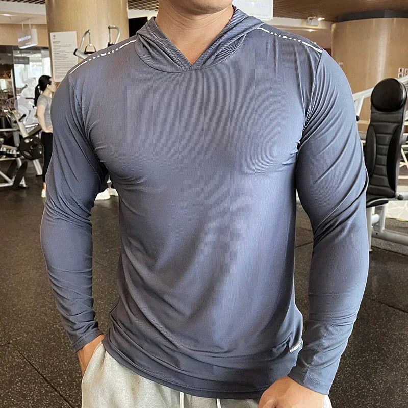 Men's Quick Dry Long Sleeve Sports T-Shirt