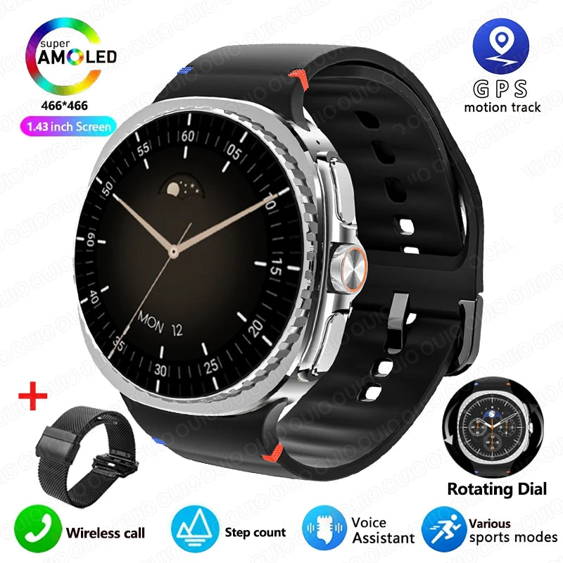 Đồng hồ thông minh 2025 Ultra Classic GPS IP68 AMOLED