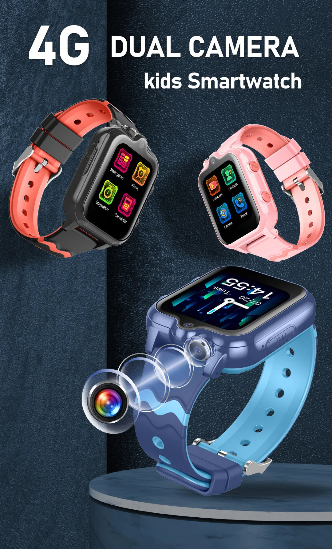 4G GPS Waterproof Kids Smart Watch 2025