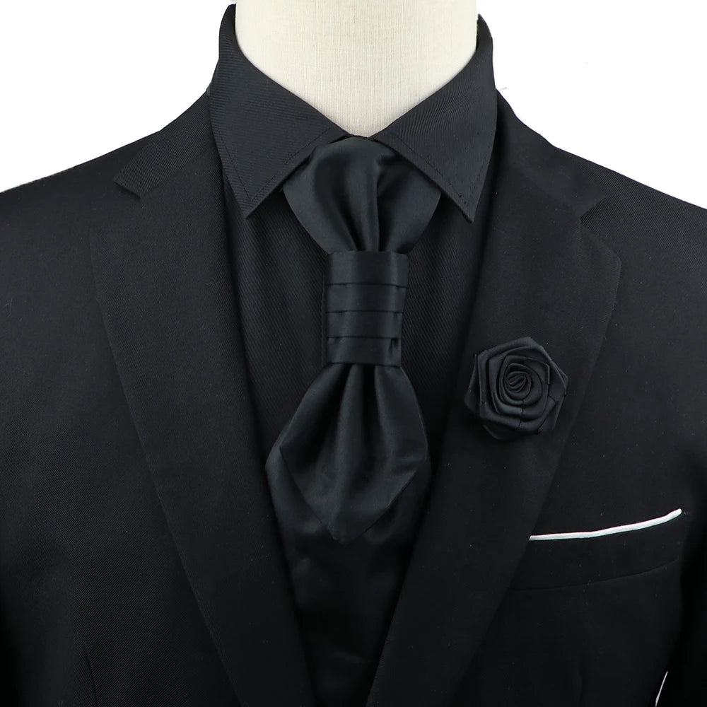 Premium luxury Paisley men's tie &amp; brooch