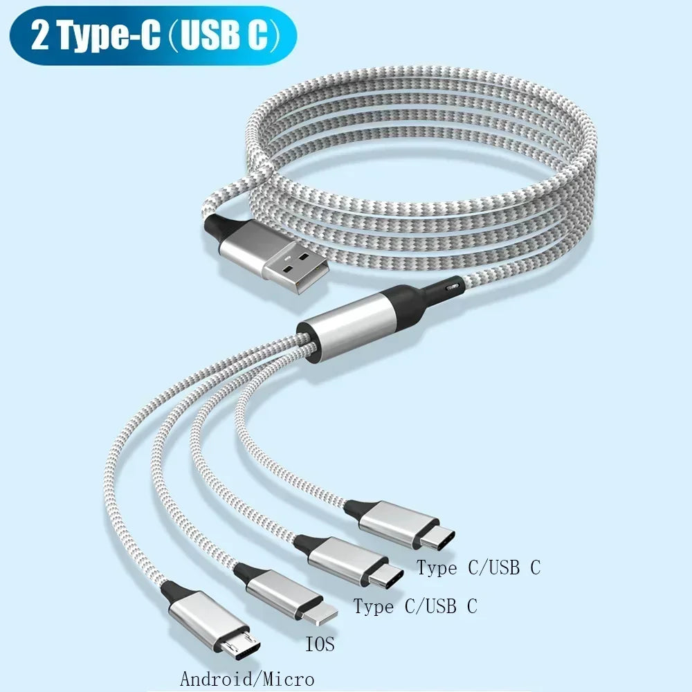 4in1 High Speed ​​Multi-Function Charging Cable For iPhone Android