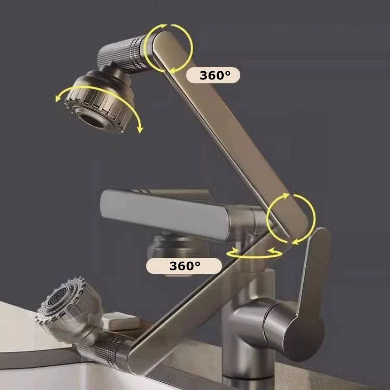 Dual Temperature Multi-Function Swivel Faucet for Kitchen &amp; Bath Sinks