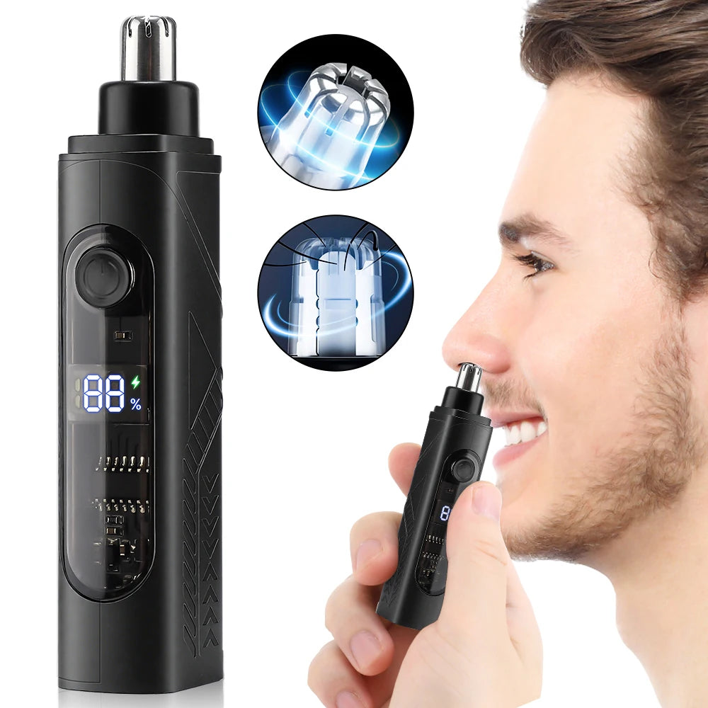 Electric Nose Hair Trimmer For Man Portable Rechargeable Mini Ear Nose Hair Cleaner Trimmer Facial Hair Removal Shaving Machine