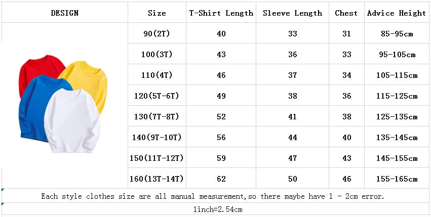 Boys Girls 100% Cotton T-shirts Solid Color Casual Tees for Teenage Children Spring Autumn Underwear Girl Clothes Kid Daily Tops