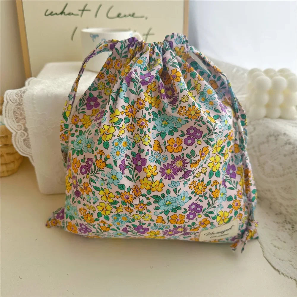 Lijia Flower Multi-Purpose Cloth Bag - For Makeup, Underwear