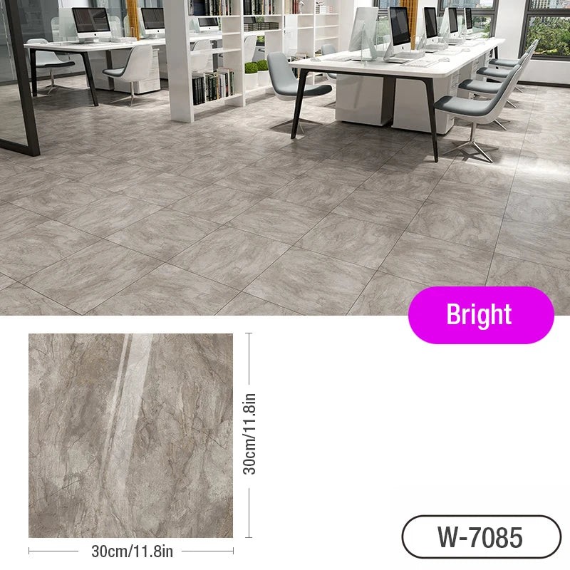 Simulated Marble Tile Floor Sticker PVC Waterproof Self-adhesive for Living room Toilet Kitchen Home Floor Decor 3d Wall sticker