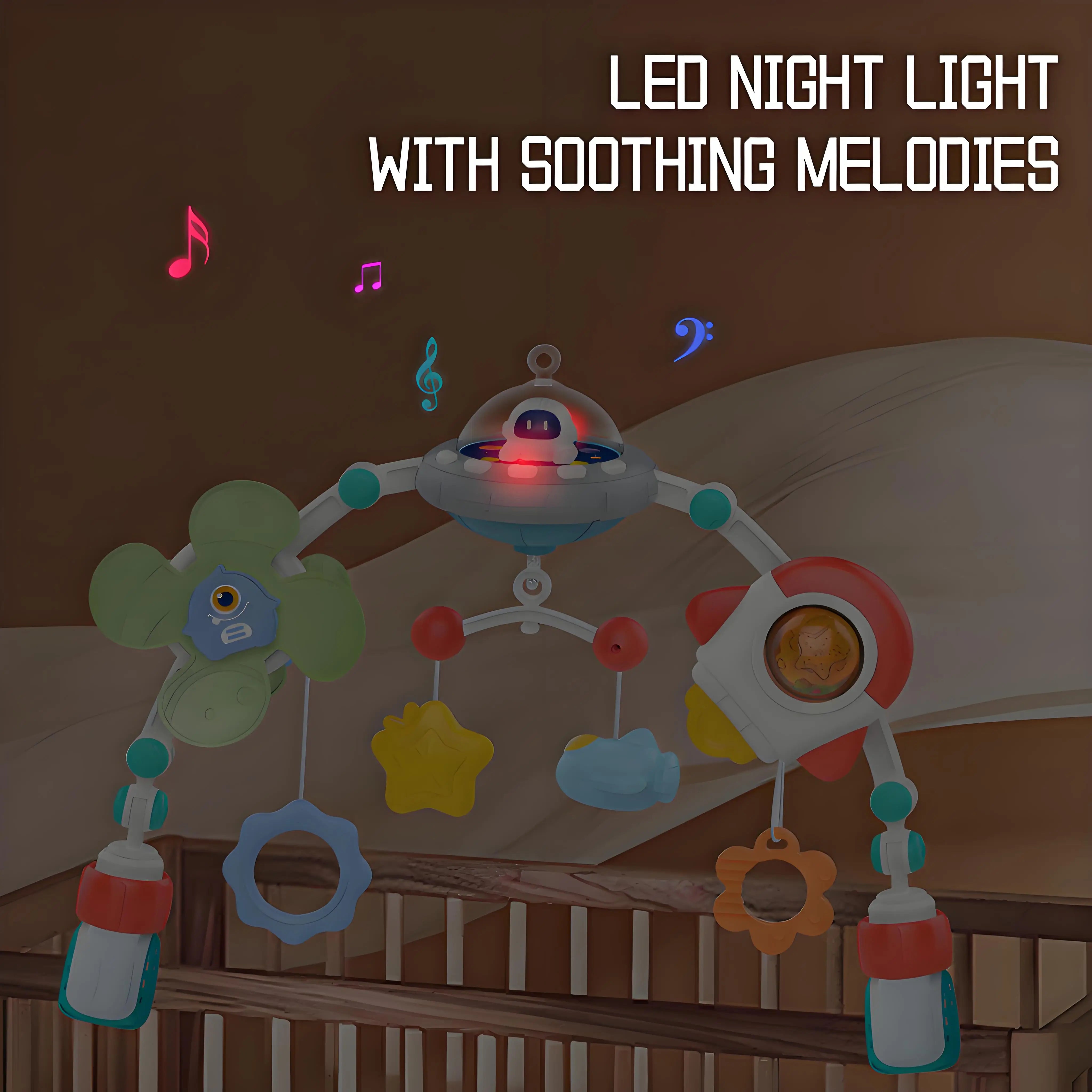 Đồ Chơi Vòm Xe Đẩy & Cũi Treo Nhạc Kích Thích Giác Quan