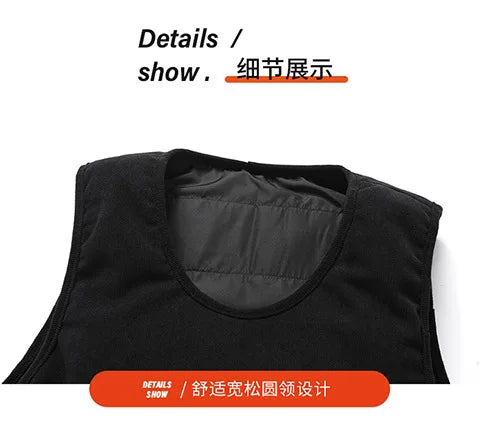 Áo Ghi Lê Sưởi Ấm 11 Vùng, Sạc USB Cho Nam Nữ