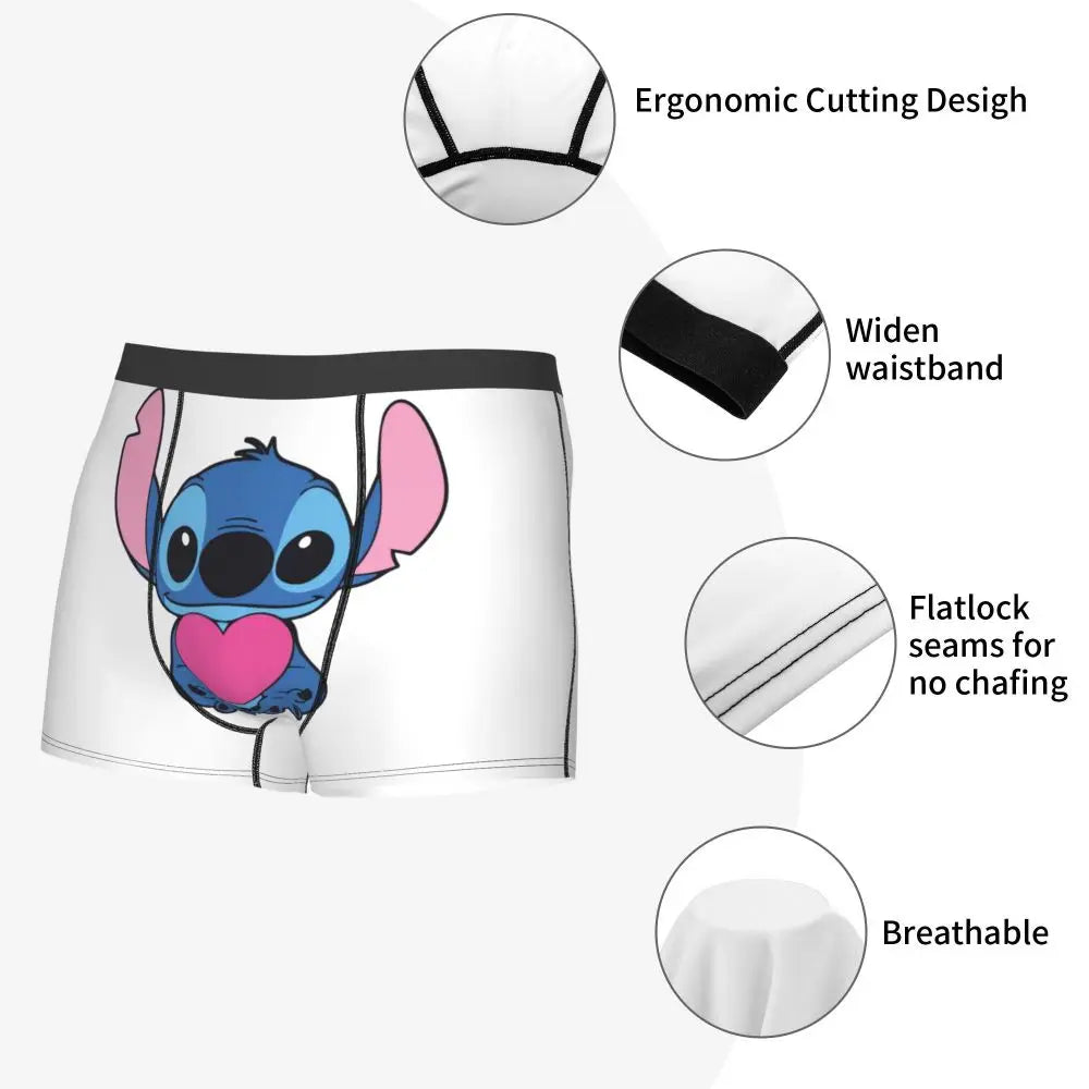 Quần Sịp Nam Lilo Stitch Thoải Mái Phong Cách Anime