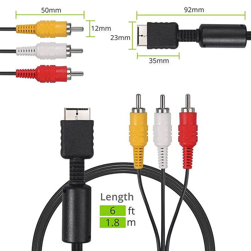 Cáp AV Chuyển Đổi PS3 PS2 PS1 sang TV LCD RCA - Daisan Mart