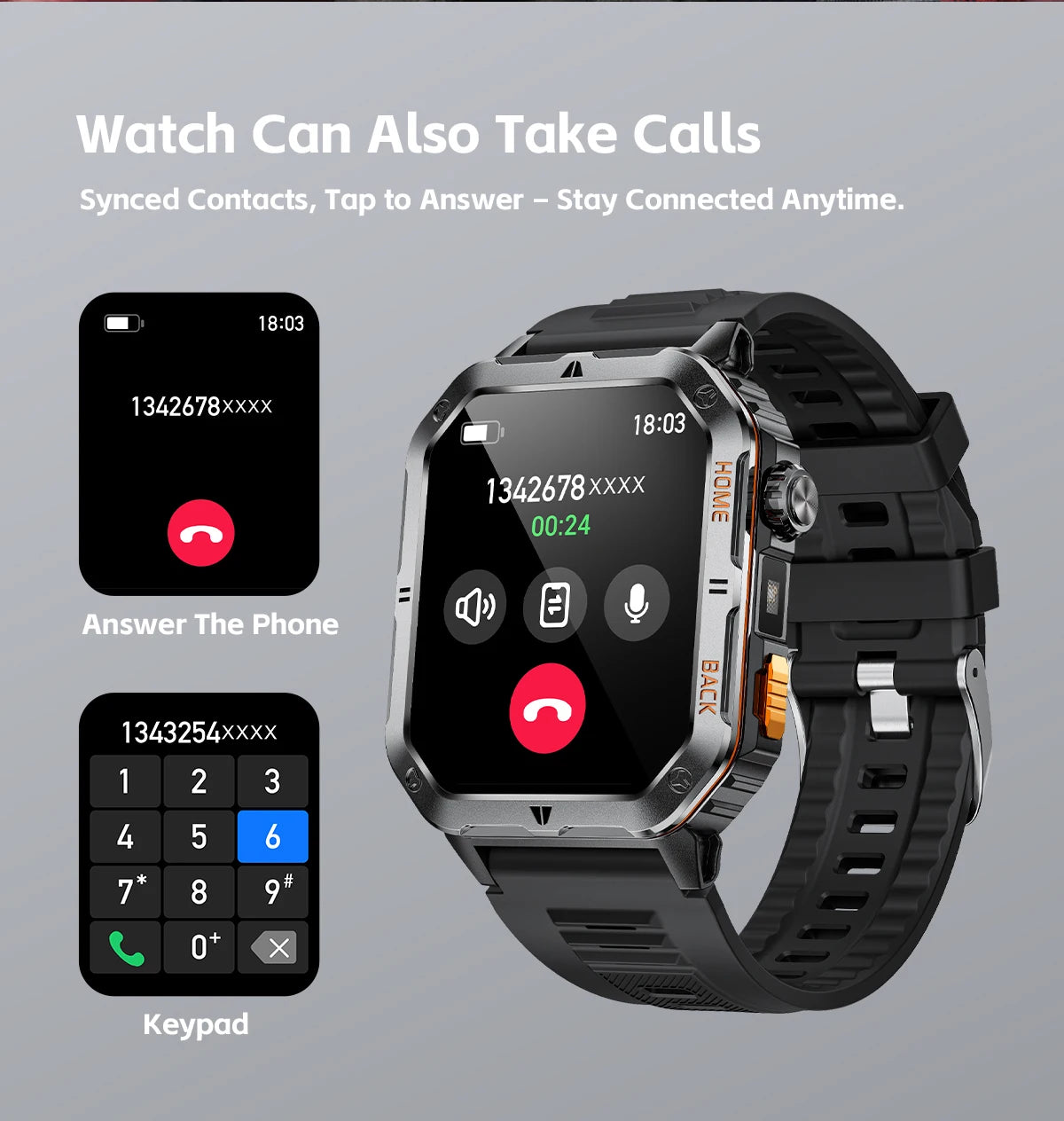 New GPS Smart Watch 2.01"inch Ultra HD Display Built-in GPS Compass Make/Receive Phone Calls 1000mAh Battery Braceletes Original