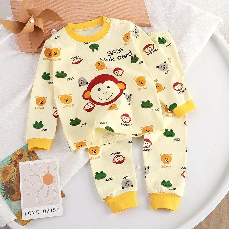 Baby Boy Girl Autumn Winter Cotton Outfits with Cute Patterns