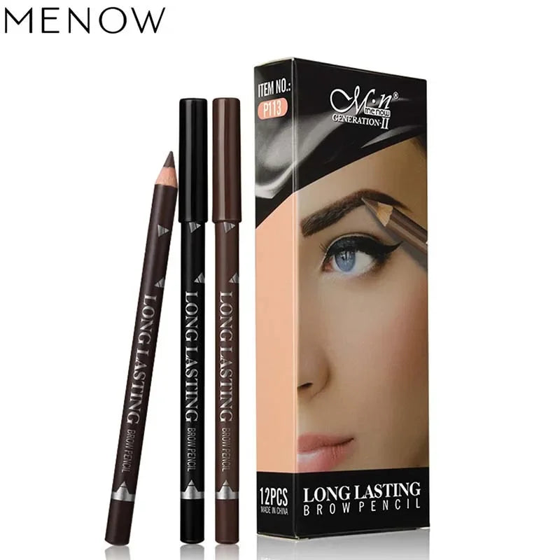 Waterproof Eyebrow Pencil, Long-lasting, Easy to Use, Black Brown