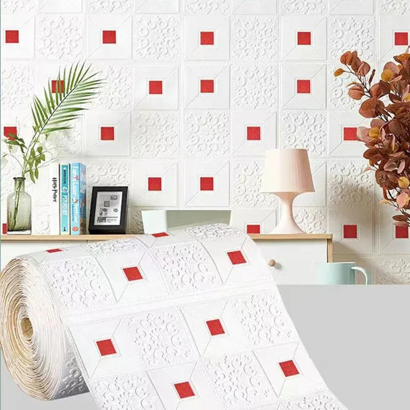 3D wall panels with decorative waterproof brick patterns