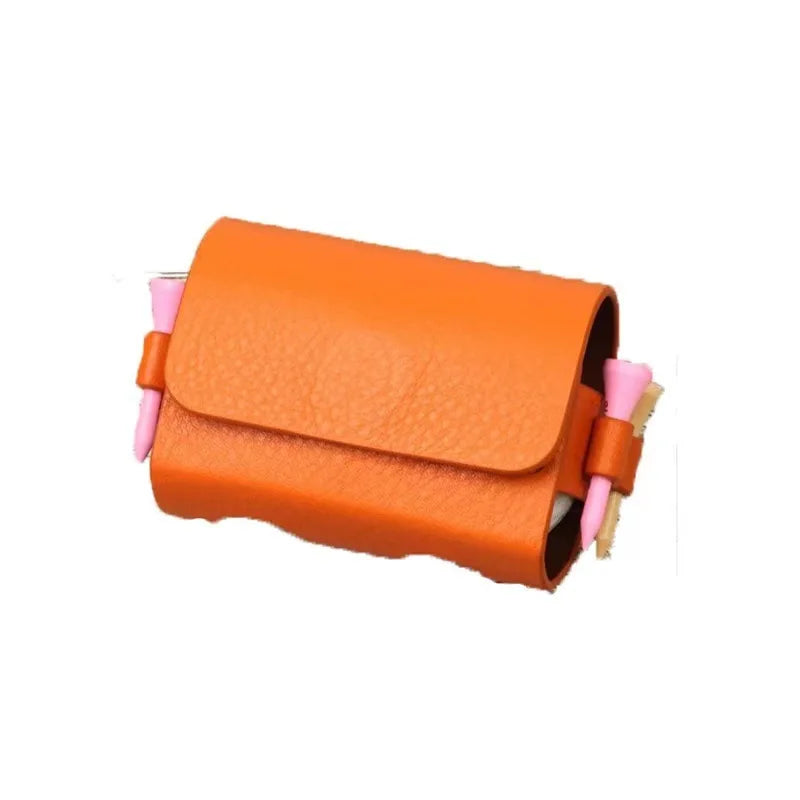 PU Leather Golf Fanny Pack - Holds 2 Balls &amp; 4 Tees