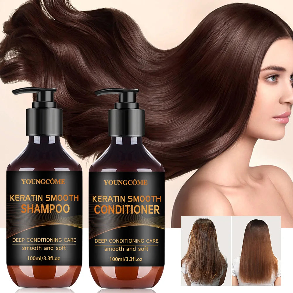 Keratin Collagen Hair Treatment Set Anti-Dandruff Deep Restoration