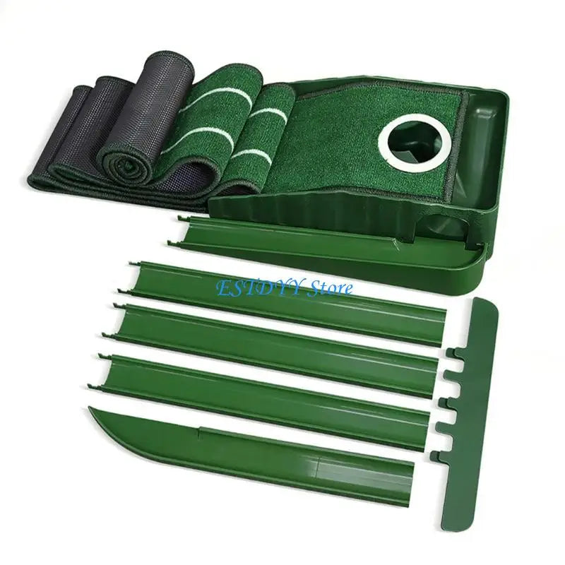 Mini Golf Practice Mat G6DE &amp; Convenient Putting Hole Cover