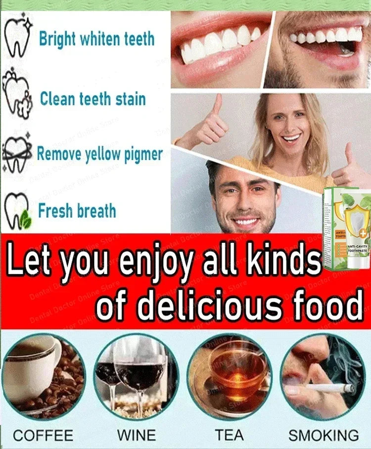 Anti Decay Toothpaste repairs cavities, removes cavities, cleans plaque, whitens teeth, and freshens breath - Daisan Mart