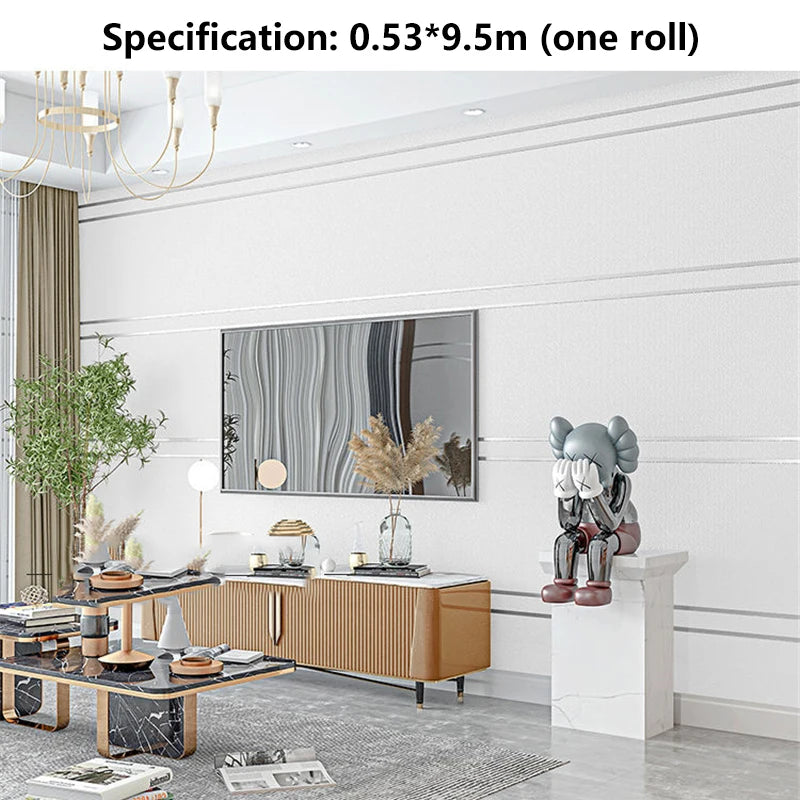 Modern Geometric Nordic Velvet Wallpaper