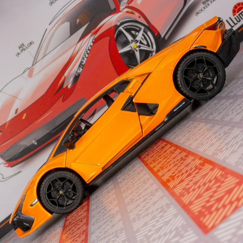 Mô Hình Xe Lamborghini Revuelto Hợp Kim Kéo Lùi Trẻ Em - Daisan Mart