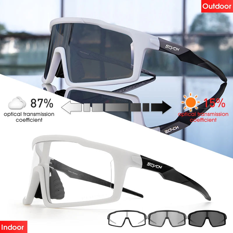 SCVCN Photochromic Sunglasses - Cycling, Sports, UV400 Protection