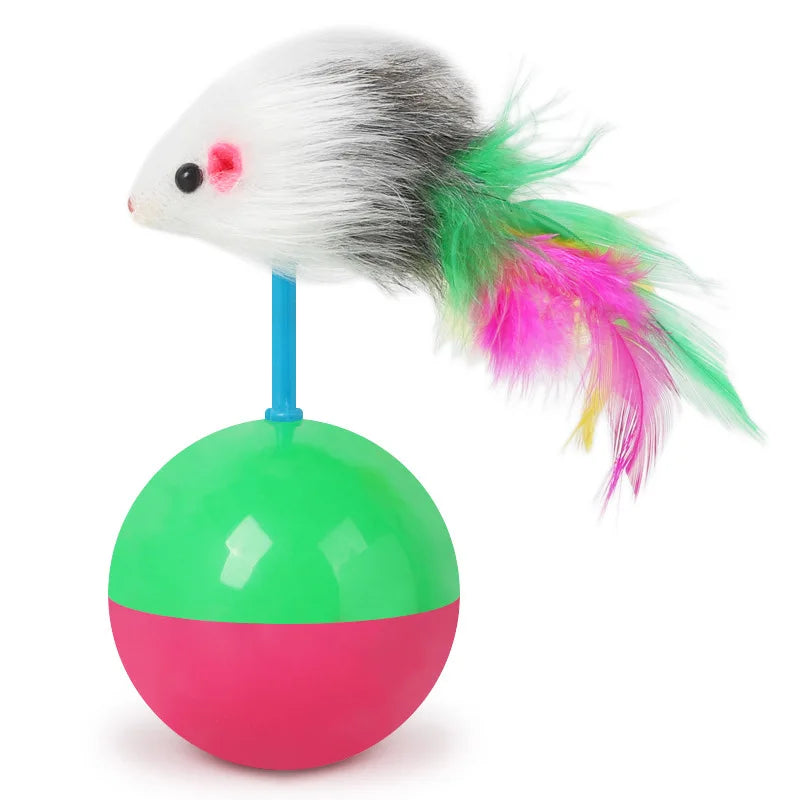 Cat, Dog and Mouse Teasing Toy Set That Doesn't Fall Over