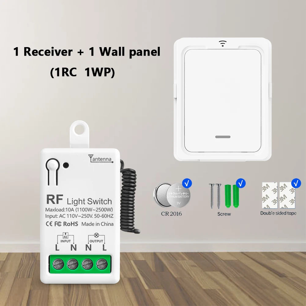 Mini 433MHz RF Remote Control Switch for LED Lights