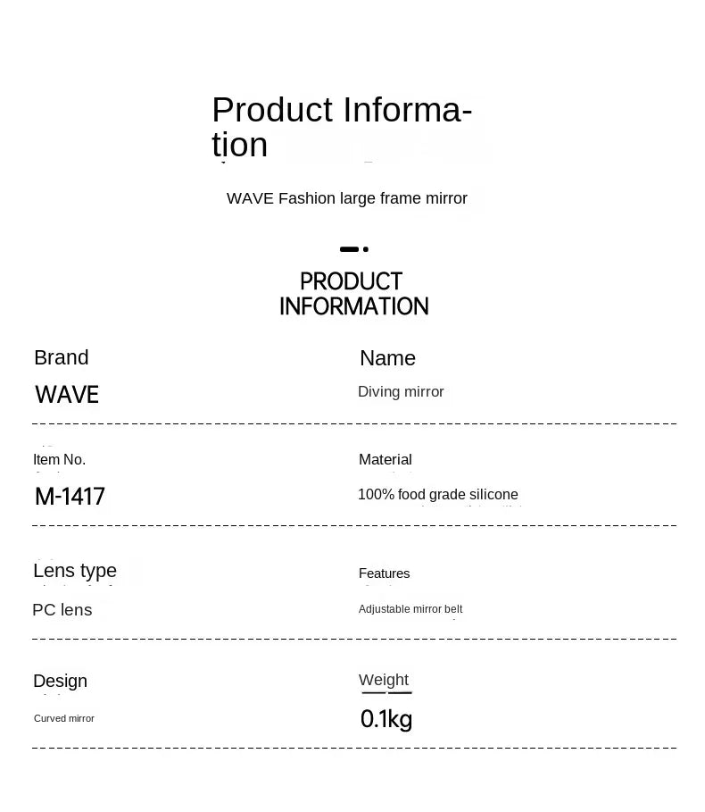 Professi onal Anti-fog HD Large Frame Lens Freediving Snorkeling Eq uipment Scuba Full Face Large Frame Diving   Goggles