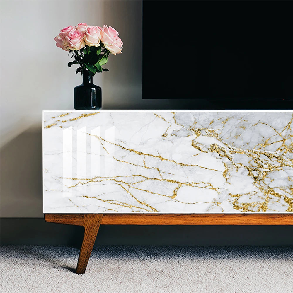 Set of 10 Decorative Oil-Resistant Yellow and White Tile Stickers