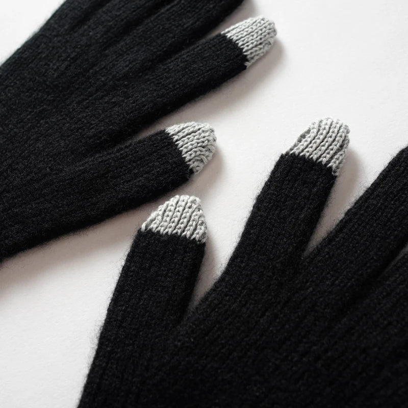 Găng Tay Nữ Len Cashmere Mềm Ấm, Cảm Ứng Mùa Đông - Daisan Mart