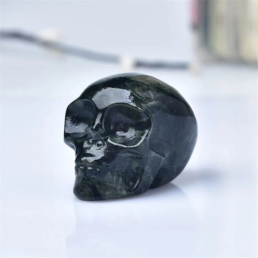 Đầu Lâu Đá Quý Tự Nhiên Chạm Khắc Phong Thủy 50mm