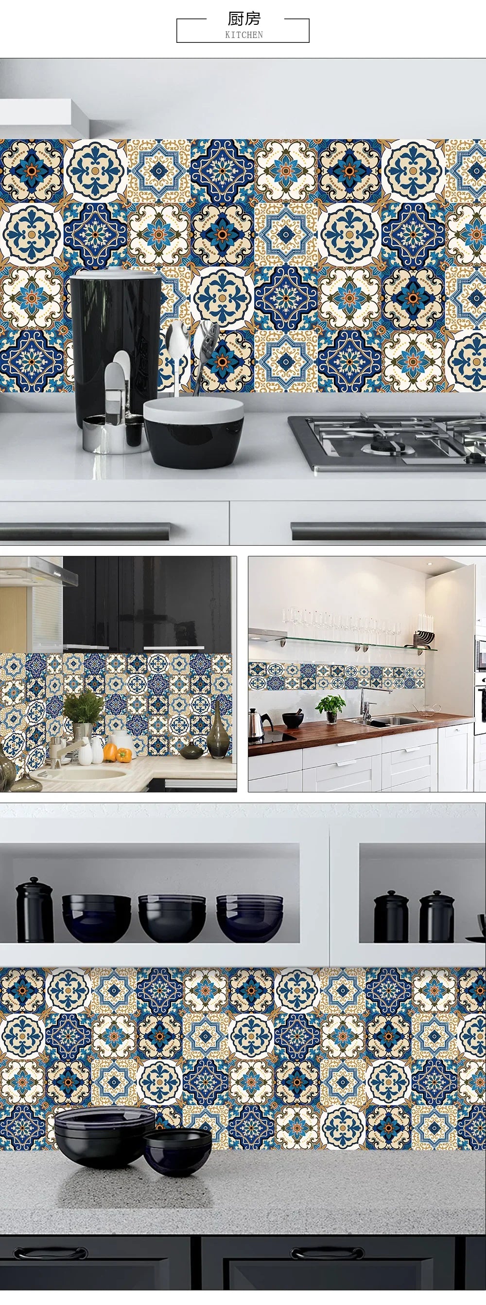 Bộ 10 Miếng Dán Tường Đá Marble Đen Trắng Xám Sang Trọng - Daisan Mart