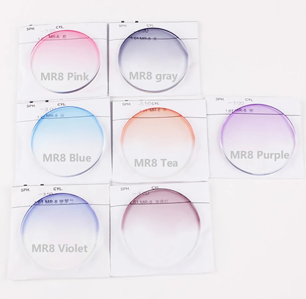 A Pair Of Optical Tinted Lens Dyed Myopia Presbyopia Aspheric Prescription Scratch-resistant 1.56 1.61 1.67 Index - Daisan Mart