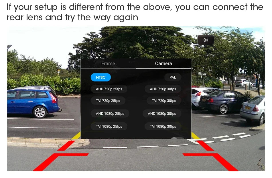720P HD Rear Camera 170° Wide Angle IP68 Waterproof