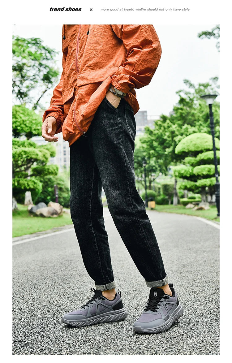 Men's Running Shoes Wide Sole Breathable Anti-Slip