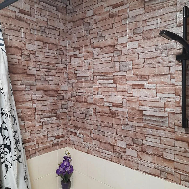 Giấy Dán Tường Giả Gạch Chống Nước 35x38.5cm Tự Dán