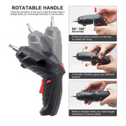 Electric Screwdriver Battery Rechargeable Cordless Screwdriver Powerful Impact Wireless Screwdriver Drill Electric Screw Driver