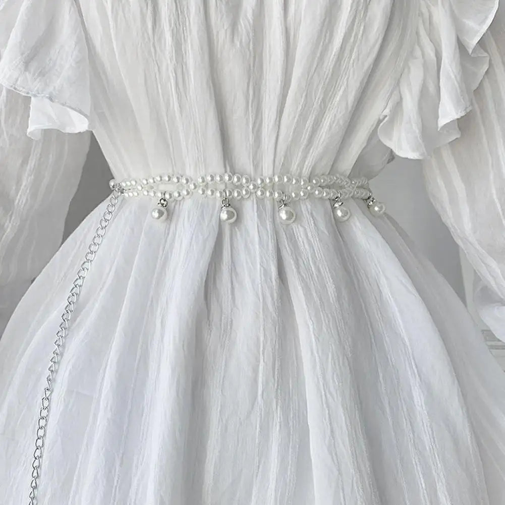 Thắt Lưng Ngọc Trai Nhiều Lớp Phong Cách Hàn Quốc