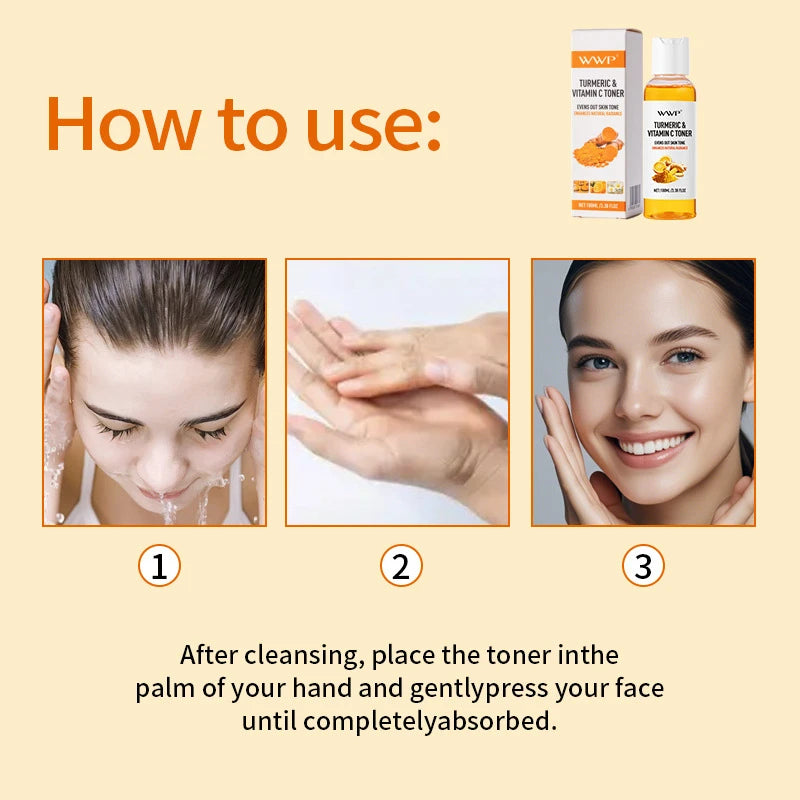 Turmeric Vitamin C Toner-Turmeric Antioxidant Refreshing &amp; Moisturizing,Brightens &amp; Softens Face Care Toner for All Skin Types
