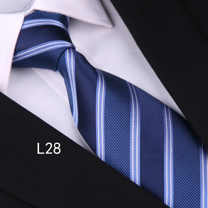 Cà Vạt Lụa Tơ Tằm Nam Cao Cấp Họa Tiết Sọc 8CM